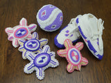 Beaded Turtle Amulet - Pinks & Purples