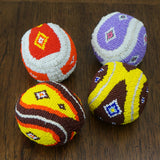 Beaded Leather & Canvas Balls