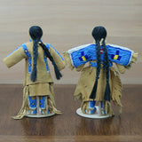 Traditional Buckskin Doll Pair - Cornflower Blue