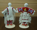 Traditional Buckskin Doll Pair - Red