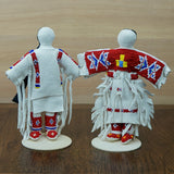 Traditional Buckskin Doll Pair - Red
