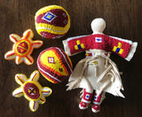 Beaded Leather & Canvas Balls