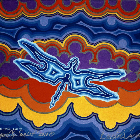 Giclée Prints & Notecards - Dragonfly Sunset