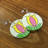 Parfleche Floral Earrings ~ 3 Colors