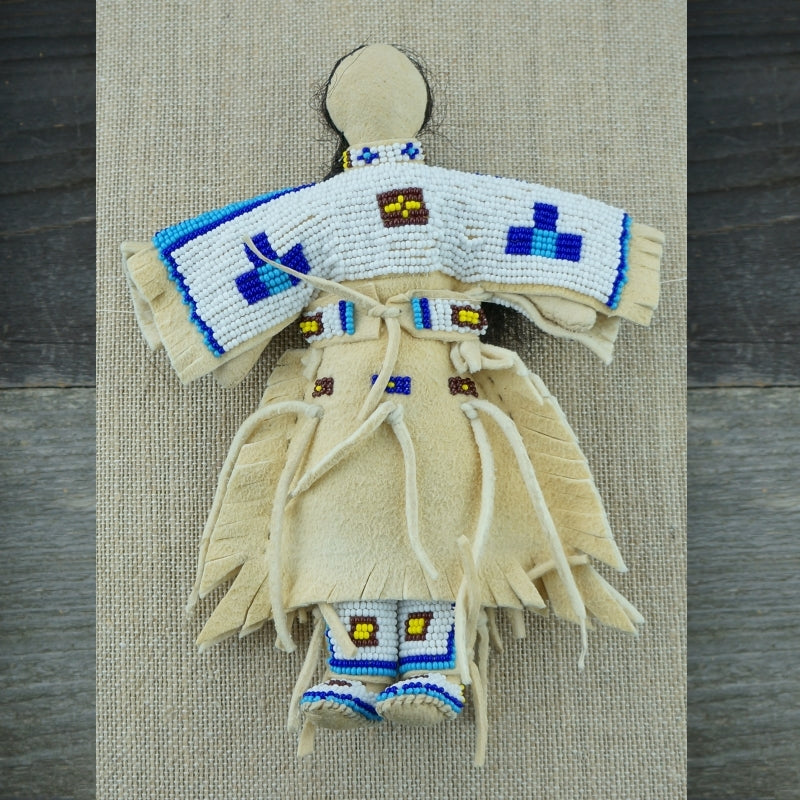 Native American Beaded Buckskin Doll