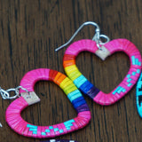 Red Cloud Quillwork Earrings - Bright Hearts