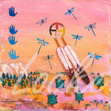 Acrylic on Canvas Traditional Native American Imagery