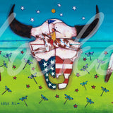 Buffalo Skull Painting by Merle Locke