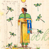 Winyan Woman in Green Dress with Dragonflies by Merle Locke