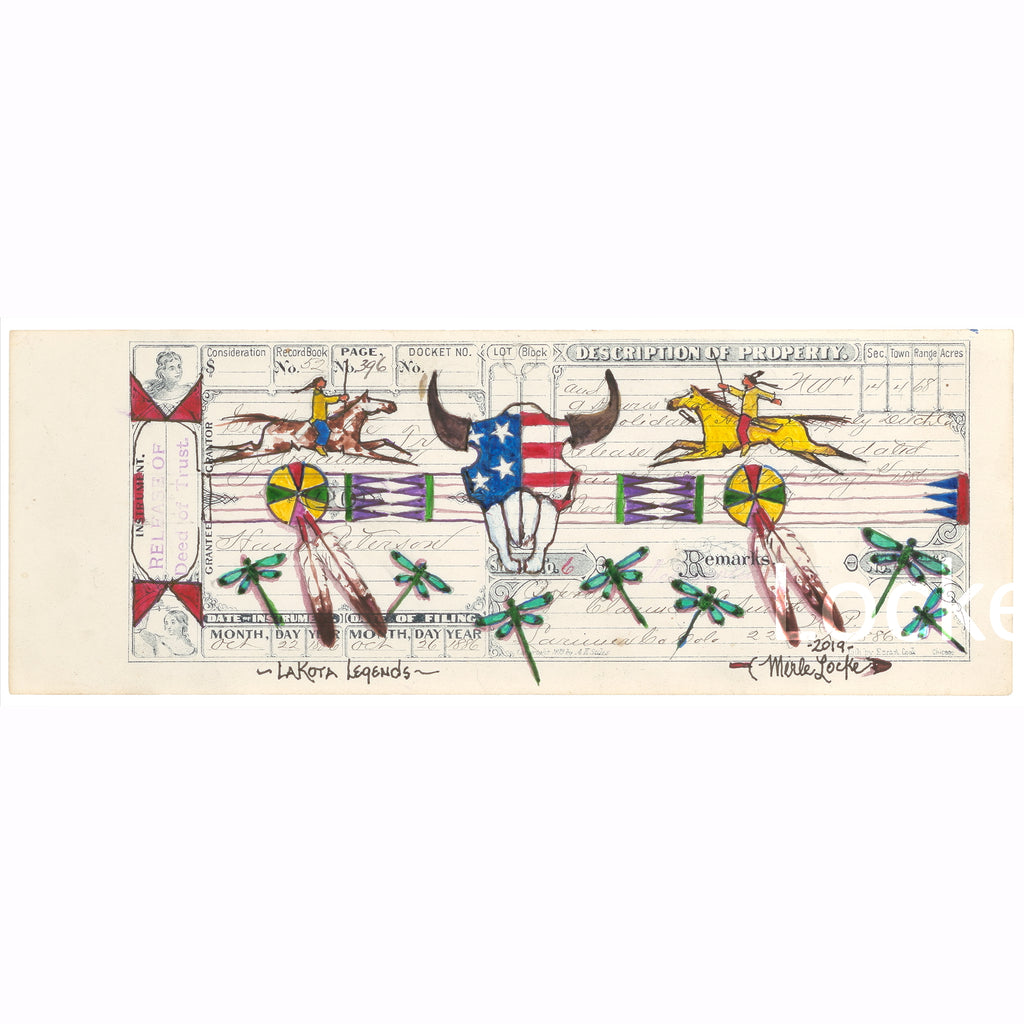 Fine Art Prints) Ledger Art Series ~ Abstracts of Title