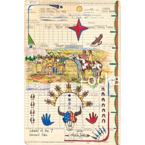 (Fine Art Prints) Ledger Art Series - Notable Names - Four Works