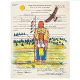 (Fine Art Print) Ledger Art ~ Foretold Legacy ~ Peltier Trial Subpoena