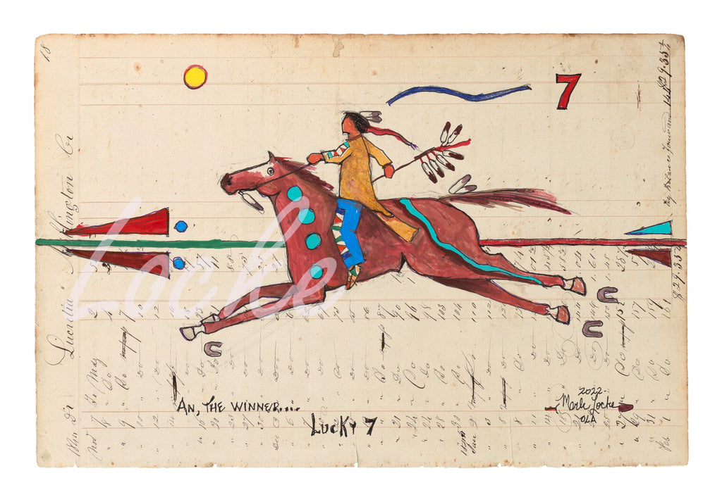 Fine Art Print Horse & Rider Lucky 7 by Merle Locke