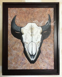 Original Painting - Buffalo Skull