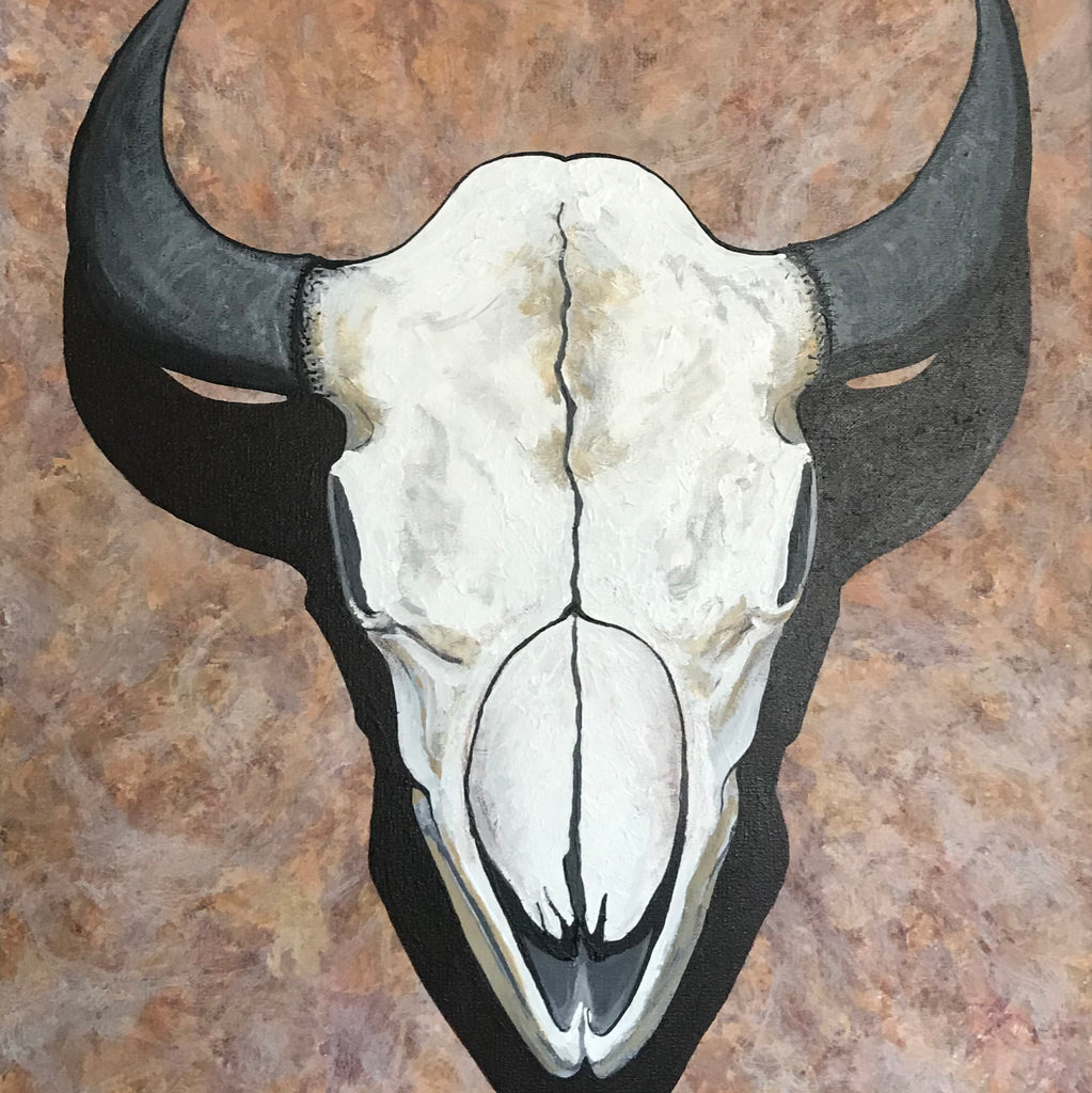 Original Painting - Buffalo Skull