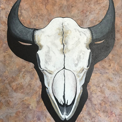 Original Painting - Buffalo Skull