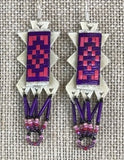 Quilled and Beaded Parfleche Earrings