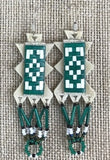 Quilled and Beaded Parfleche Earrings