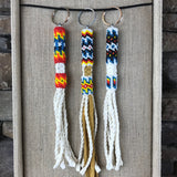 Beaded Leather Keychain