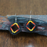 Beadwork Earrings - Mirrored Medicine Wheel - Only 2 Left!