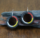 Beadwork Earrings - Mirrored Medicine Wheel - Only 2 Left!