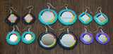 Beadwork Earrings - Mirrored Medicine Wheel - Only 2 Left!