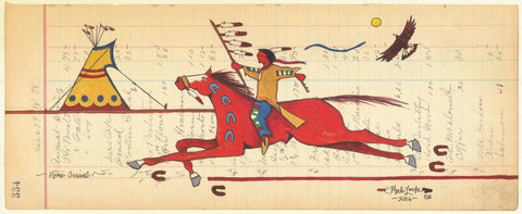 Fine Art Print Antique Ledger #334 ~ Home Arrival
