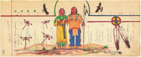 (Fine Art Print) Antique Ledger #566 ~ Lakota Commitment