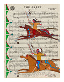 (Fine Art Print) Ledger Art on Antique Sheet Music ~ Our Great Plains
