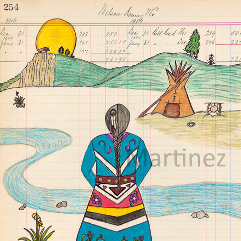 (Fine Art Print) Ledger Art by Ellen Martinez