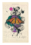 (Fine Art Print) Ledger Art: Monarch