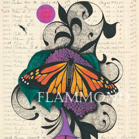(Fine Art Print) Ledger Art: Monarch