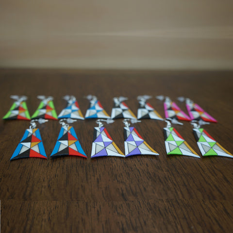 New Twist Parfleche Trapezoid Earrings