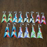 New Twist Parfleche Trapezoid Earrings  ~ Only 1 Left!