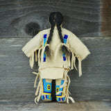 Traditional Buckskin Doll Pair - Turquoise