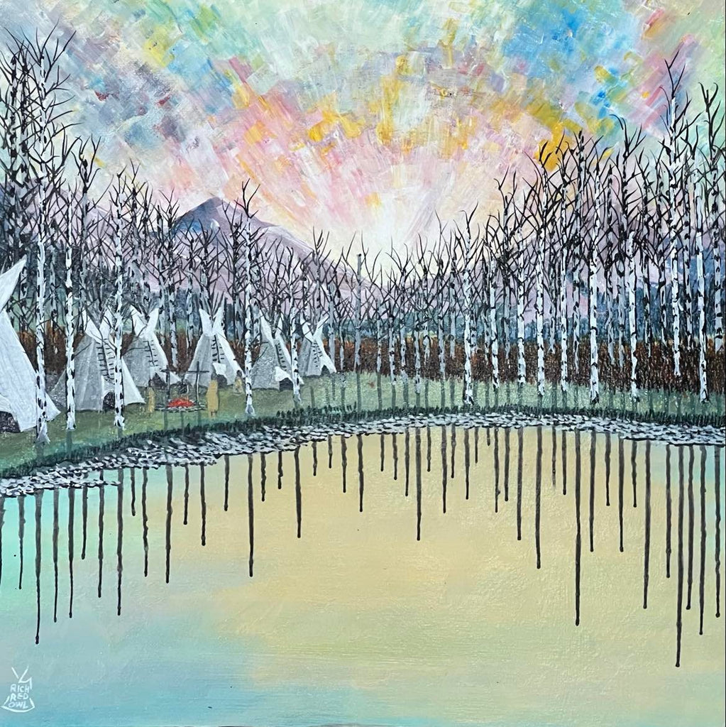 Original Acrylic on Canvas - Pastel Tipis