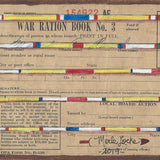 Original Ledger Art on WWII Ration Book Cover - Lakota Dignity