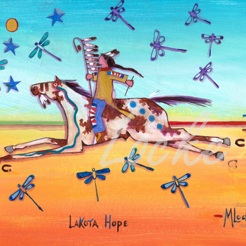 (Fine Art Print) Acrylic on Canvas Panel - Lakota Hope