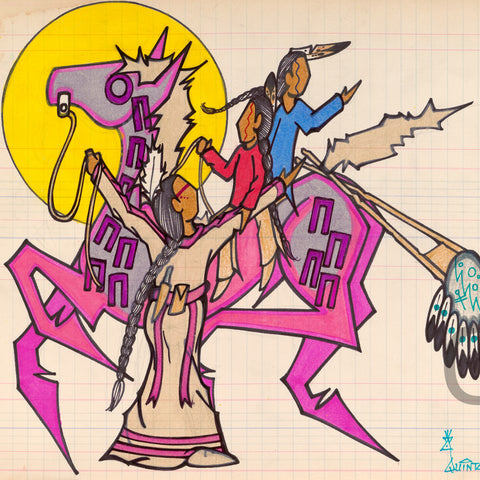 (Fine Art Print) Ledger Art - Sendoff