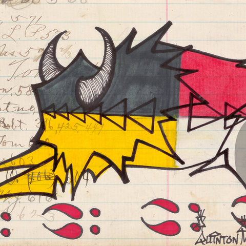 (Fine Art Print) Ledger Art - Medicine Buffalo