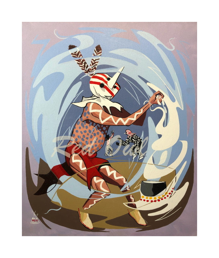 Fine Art Print) Acrylic on Canvas - Kettle Dancer – Seven Fires Art