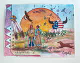 Original Acrylic on Paper - Background Check