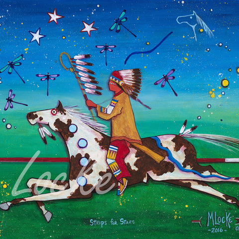 Original Acrylic on Canvas - Strips for Stars