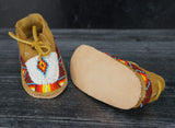 Beaded Leather Moccasins - 18 Month #1
