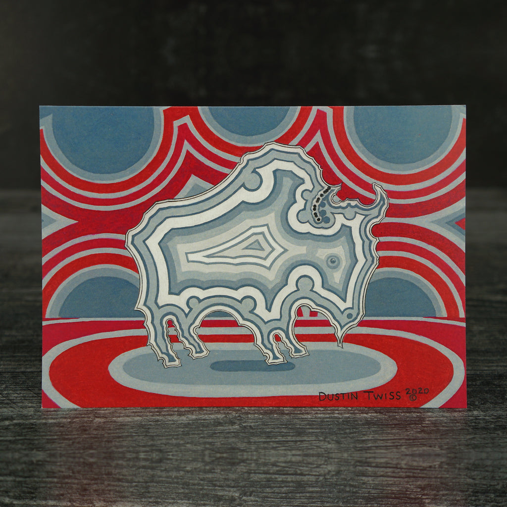 Giclée Prints & Notecards - White Buffalo and Raspberry Sky