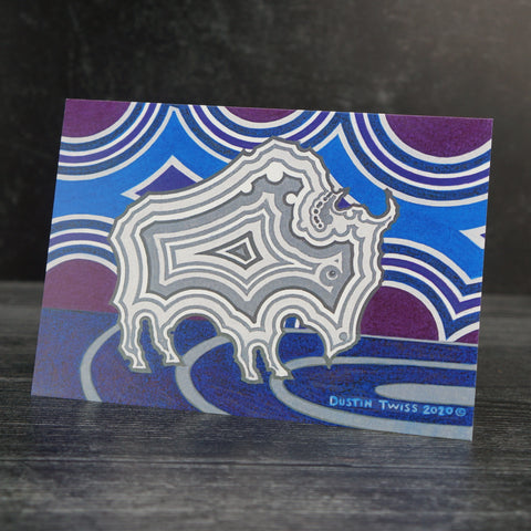 Giclée Prints & Notecards - White Buffalo and Amethyst Sky