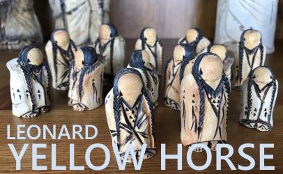 Native American Wood Carving Leonard Yellow Horse
